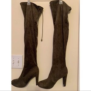 Wet Seal THIGH HIGH BOOTS OLIVE/GREEN